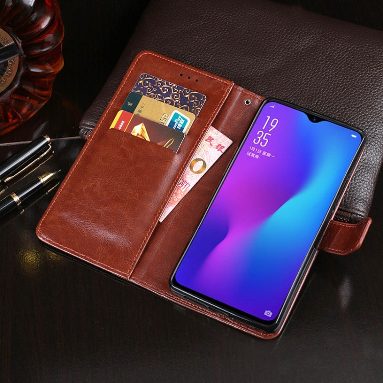 For OPPO R17 idewei Crazy Horse Texture Horizontal Flip Leather Case with Holder & Card Slots & Wallet