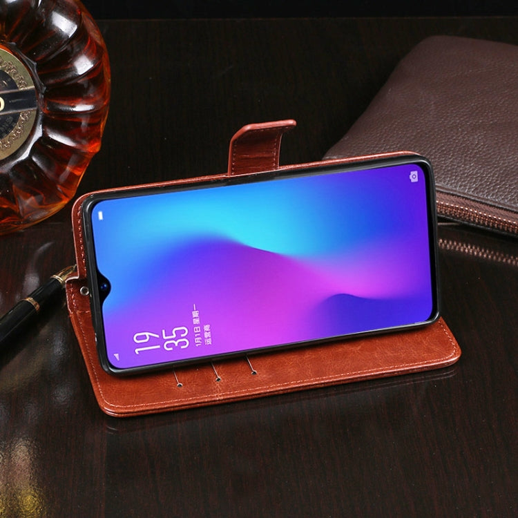 For OPPO R17 idewei Crazy Horse Texture Horizontal Flip Leather Case with Holder & Card Slots & Wallet