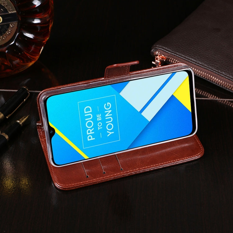 For OPPO Realme C2 idewei Crazy Horse Texture Horizontal Flip Leather Case with Holder & Card Slots & Wallet