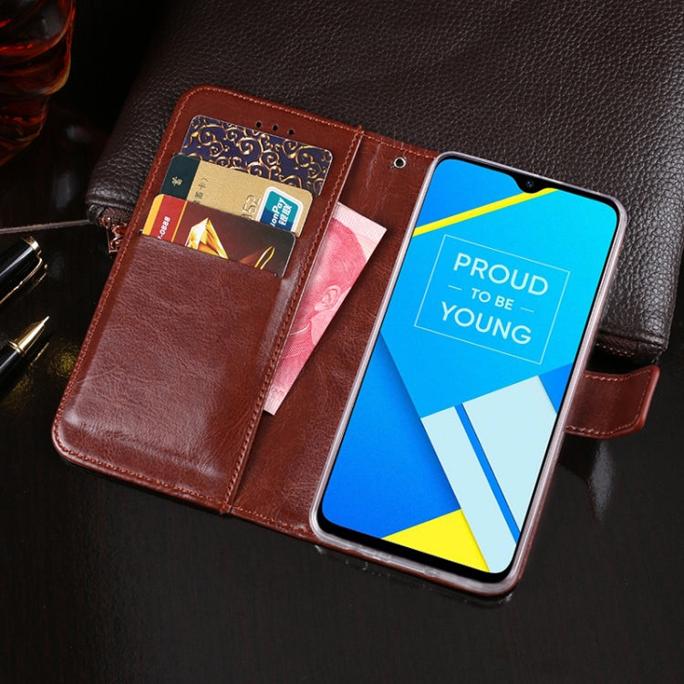 For OPPO Realme C2 idewei Crazy Horse Texture Horizontal Flip Leather Case with Holder & Card Slots & Wallet