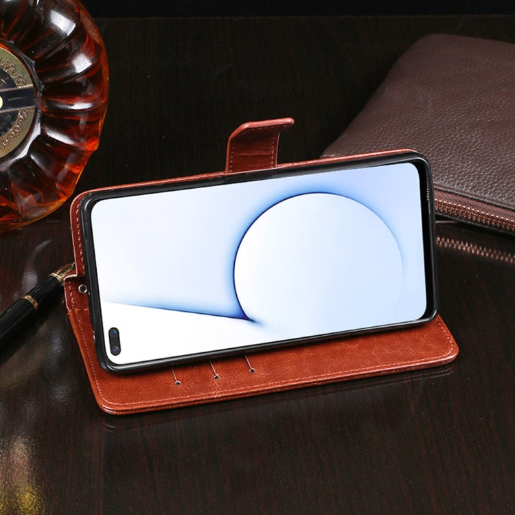 For OPPO Realme X50 5G idewei Crazy Horse Texture Horizontal Flip Leather Case with Holder & Card Slots & Wallet