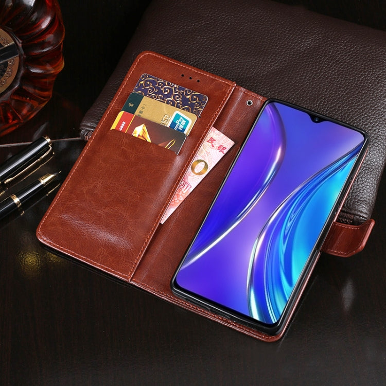 For OPPO Realme X2 idewei Crazy Horse Texture Horizontal Flip Leather Case with Holder & Card Slots & Wallet