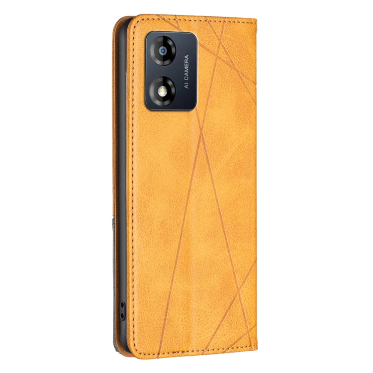 For Motorola Moto E13 4G Prismatic Invisible Magnetic Leather Phone Case