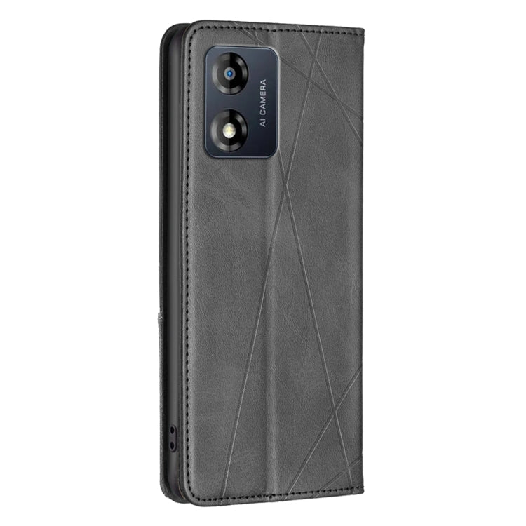 For Motorola Moto E13 4G Prismatic Invisible Magnetic Leather Phone Case