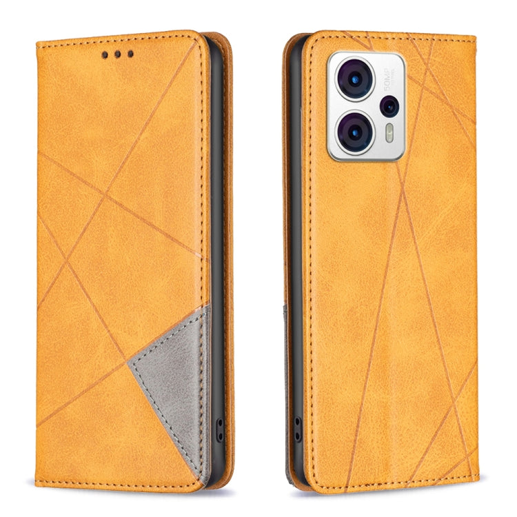 For Motorola Moto G13 4G/G23 4G/G53 5G Prismatic Invisible Magnetic Leather Phone Case