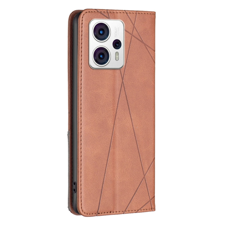 For Motorola Moto G13 4G/G23 4G/G53 5G Prismatic Invisible Magnetic Leather Phone Case