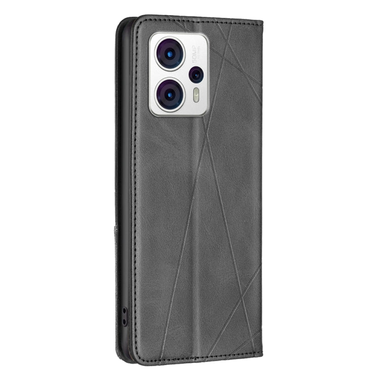 For Motorola Moto G13 4G/G23 4G/G53 5G Prismatic Invisible Magnetic Leather Phone Case