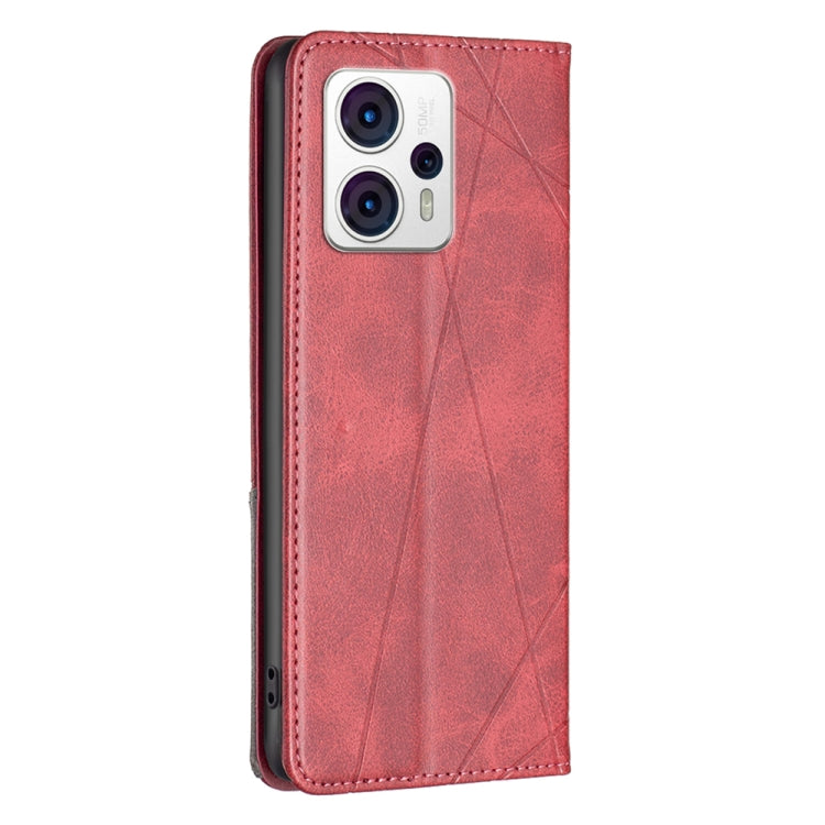 For Motorola Moto G13 4G/G23 4G/G53 5G Prismatic Invisible Magnetic Leather Phone Case