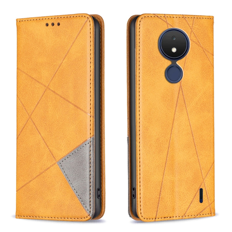 For Nokia C21 Prismatic Invisible Magnetic Leather Phone Case
