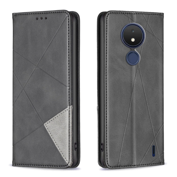For Nokia C21 Prismatic Invisible Magnetic Leather Phone Case