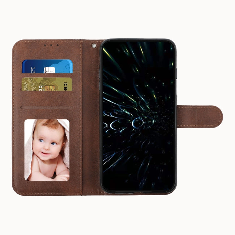 For Xiaomi Redmi Note 12 Global / Poco X5 5G Stitching Calf Texture Buckle Leather Phone Case