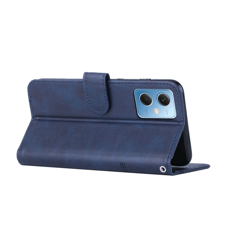 For Xiaomi Redmi Note 12 Global / Poco X5 5G Stitching Calf Texture Buckle Leather Phone Case