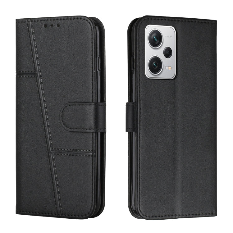 For Xiaomi Redmi Note 12 Pro 5G Global Stitching Calf Texture Buckle Leather Phone Case
