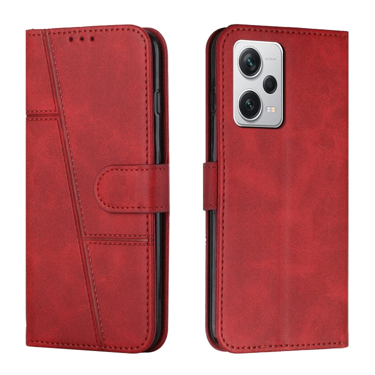 For Xiaomi Redmi Note 12 Pro 5G Global Stitching Calf Texture Buckle Leather Phone Case