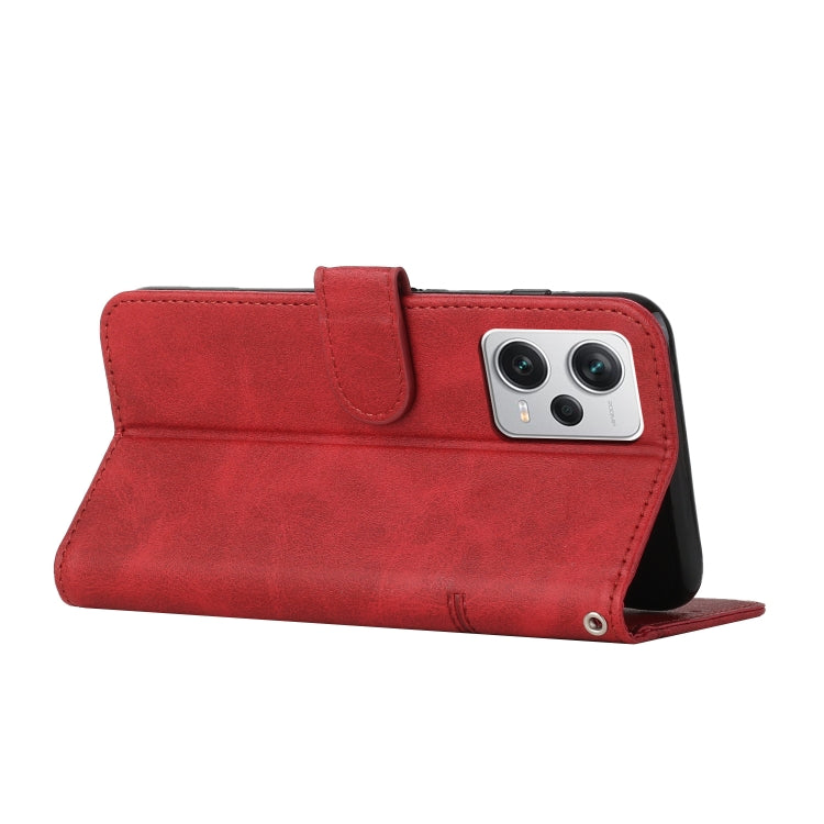 For Xiaomi Redmi Note 12 Pro 5G Global Stitching Calf Texture Buckle Leather Phone Case