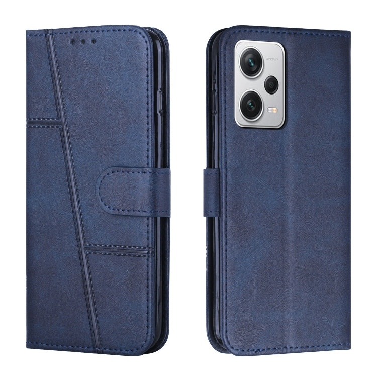 For Xiaomi Redmi Note 12 Pro 5G Global Stitching Calf Texture Buckle Leather Phone Case