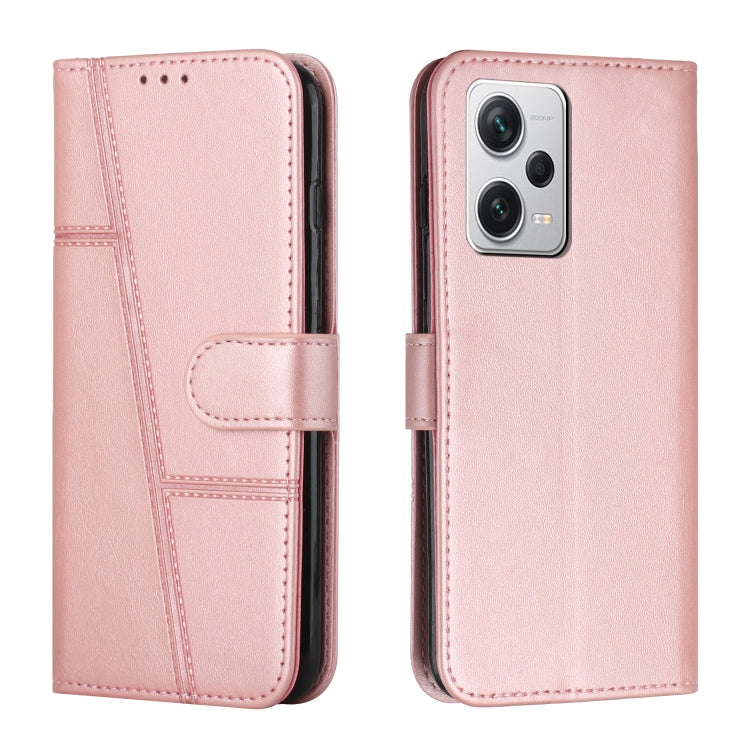 For Xiaomi Redmi Note 12 Pro 5G Global Stitching Calf Texture Buckle Leather Phone Case