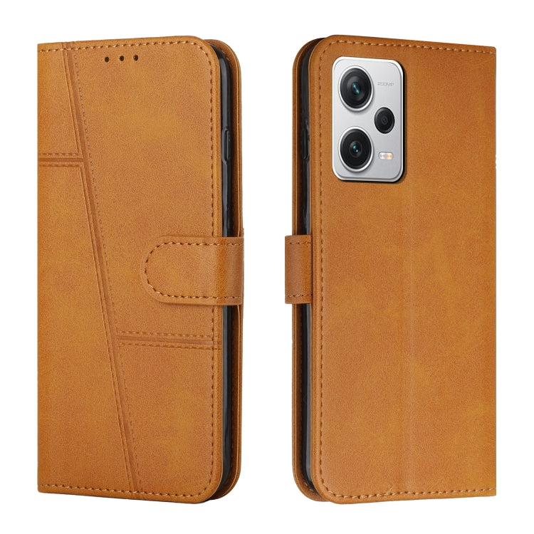For Xiaomi Redmi Note 12 Pro 5G Global Stitching Calf Texture Buckle Leather Phone Case