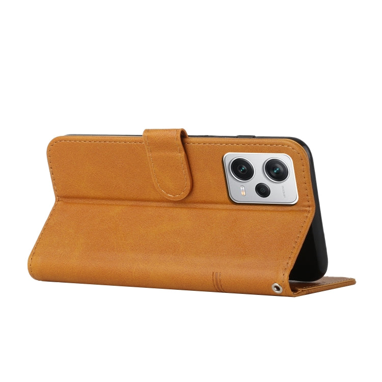 For Xiaomi Redmi Note 12 Pro 5G Global Stitching Calf Texture Buckle Leather Phone Case
