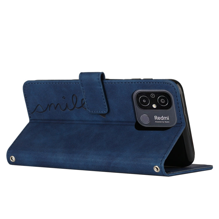 For Xiaomi Redmi 11A 4G Skin Feel Heart Pattern Leather Phone Case