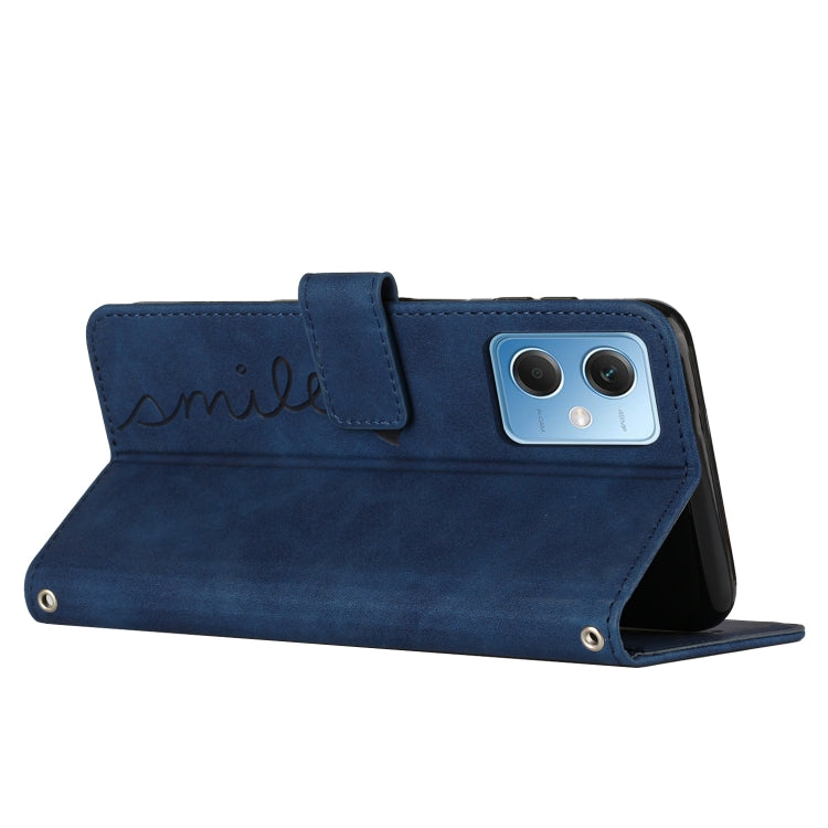 For Xiaomi Redmi Note 12 Global / Poco X5 5G Skin Feel Heart Pattern Leather Phone Case