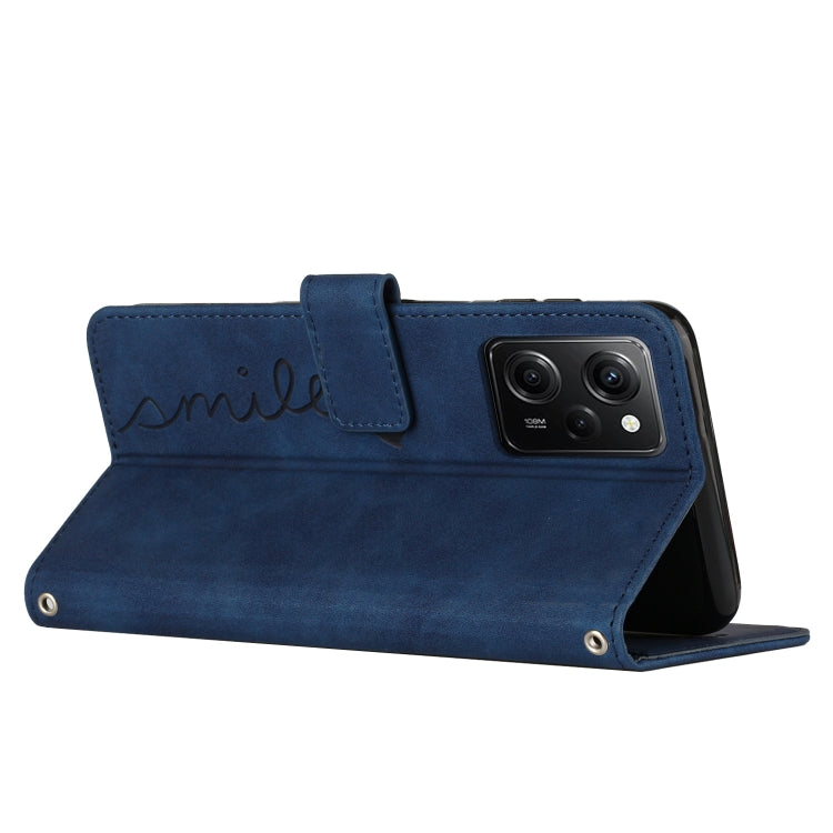For Xiaomi Redmi Note 12 Pro Speed / Poco X5 Pro 5G Skin Feel Heart Pattern Leather Phone Case