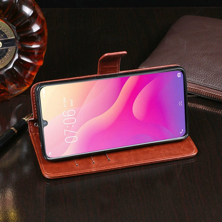For Vivo V11i idewei  Crazy Horse Texture Horizontal Flip Leather Case with Holder & Card Slots & Wallet