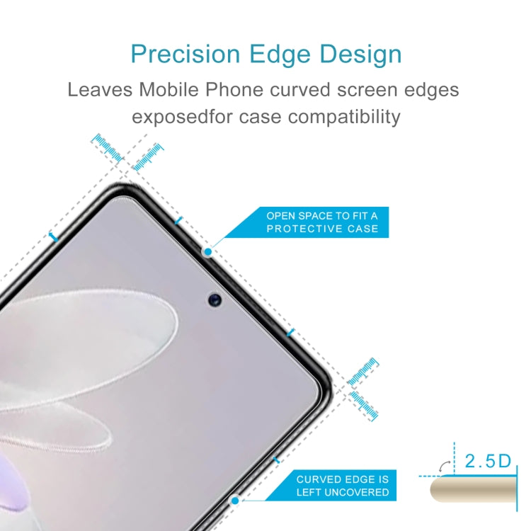For vivo V27e 10pcs 0.26mm 9H 2.5D Tempered Glass Film