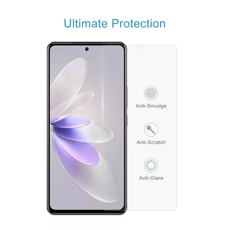 For vivo V27e 10pcs 0.26mm 9H 2.5D Tempered Glass Film