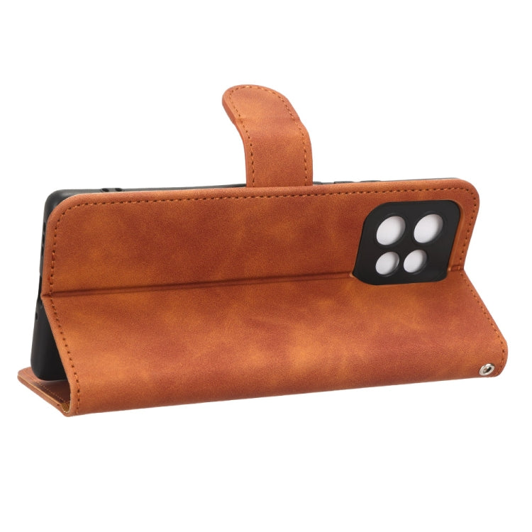 For Motorola Moto X40 Skin Feel Magnetic Flip Leather Phone Case