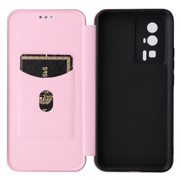 For Xiaomi Redmi K60 / K60 Pro Carbon Fiber Texture Flip Leather Phone Case
