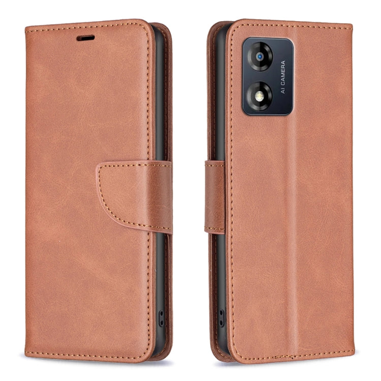 For Motorola Moto E13 4G Lambskin Texture Leather Phone Case