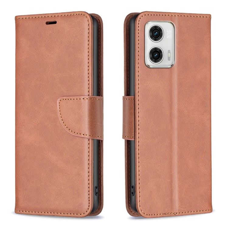 For Motorola Moto G73 5G Lambskin Texture Leather Phone Case