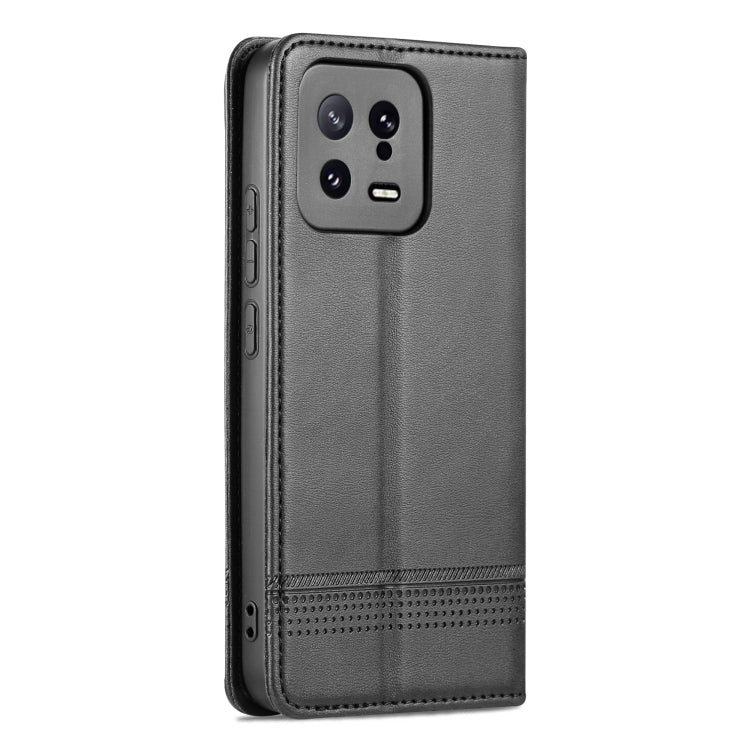 For Xiaomi 13 AZNS Magnetic Calf Texture Flip Leather Phone Case
