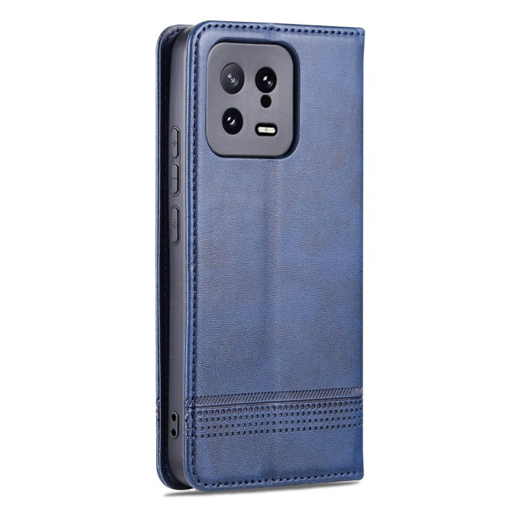 For Xiaomi 13 AZNS Magnetic Calf Texture Flip Leather Phone Case