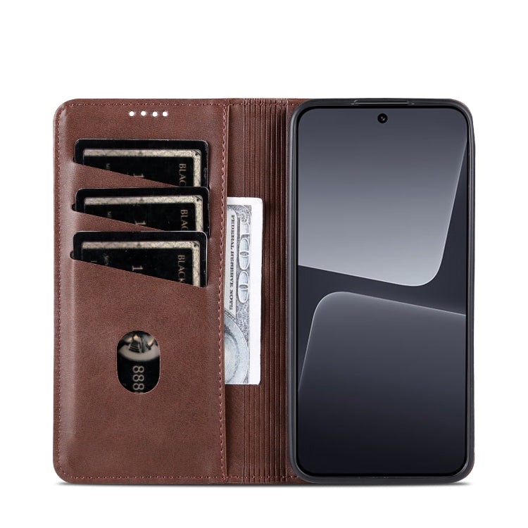 For Xiaomi 13 AZNS Magnetic Calf Texture Flip Leather Phone Case