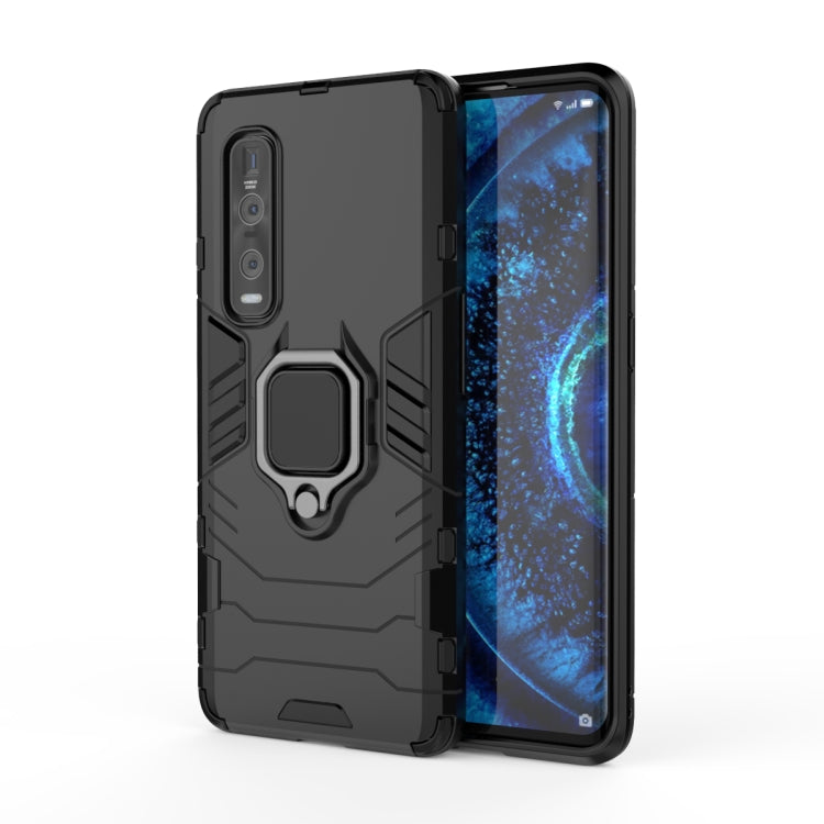 For OPPO Find X2 Pro PC + TPU Shockproof Protective Case with Magnetic Ring Holder