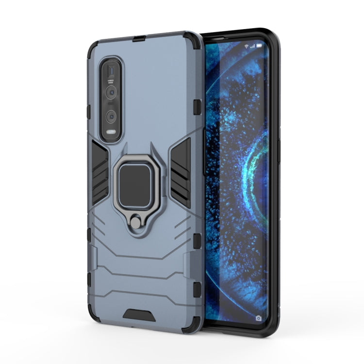 For OPPO Find X2 Pro PC + TPU Shockproof Protective Case with Magnetic Ring Holder