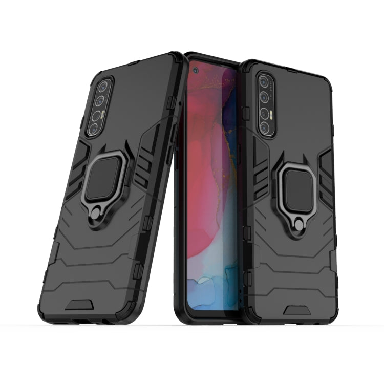 For OPPO Reno 3 Pro PC + TPU Shockproof Protective Case with Magnetic Ring Holder