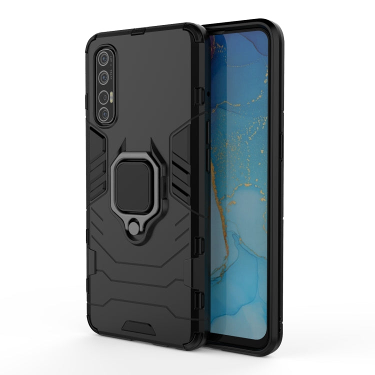 For OPPO Reno 3 Pro PC + TPU Shockproof Protective Case with Magnetic Ring Holder