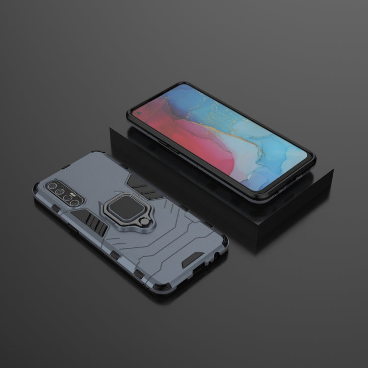 For OPPO Reno 3 Pro PC + TPU Shockproof Protective Case with Magnetic Ring Holder