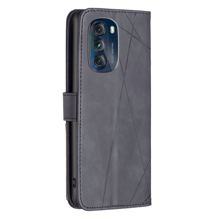 For Motorola Moto G 5G 2023 Magnetic Buckle Rhombus Texture Leather Phone Case