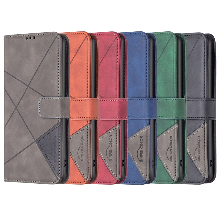 For Motorola Moto G 5G 2023 Magnetic Buckle Rhombus Texture Leather Phone Case