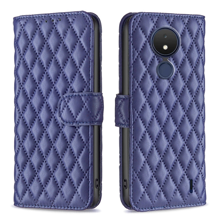 For Nokia C21 Diamond Lattice Wallet Leather Flip Phone Case