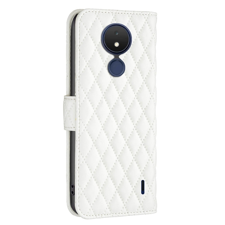 For Nokia C21 Diamond Lattice Wallet Leather Flip Phone Case