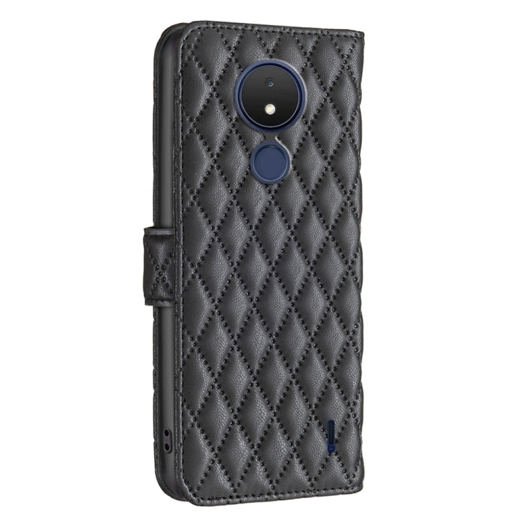 For Nokia C21 Diamond Lattice Wallet Leather Flip Phone Case