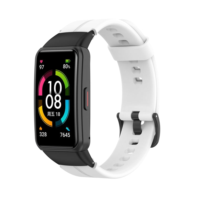For Honor Band 7 Solid Color Silicone Watch Band