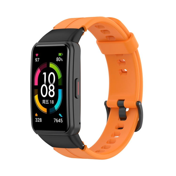 For Honor Band 7 Solid Color Silicone Watch Band