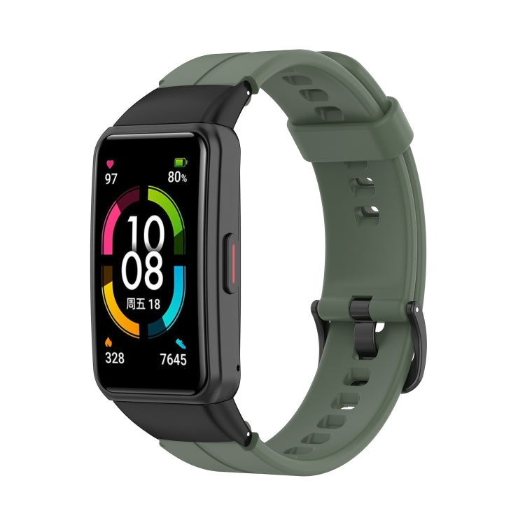 For Honor Band 7 Solid Color Silicone Watch Band