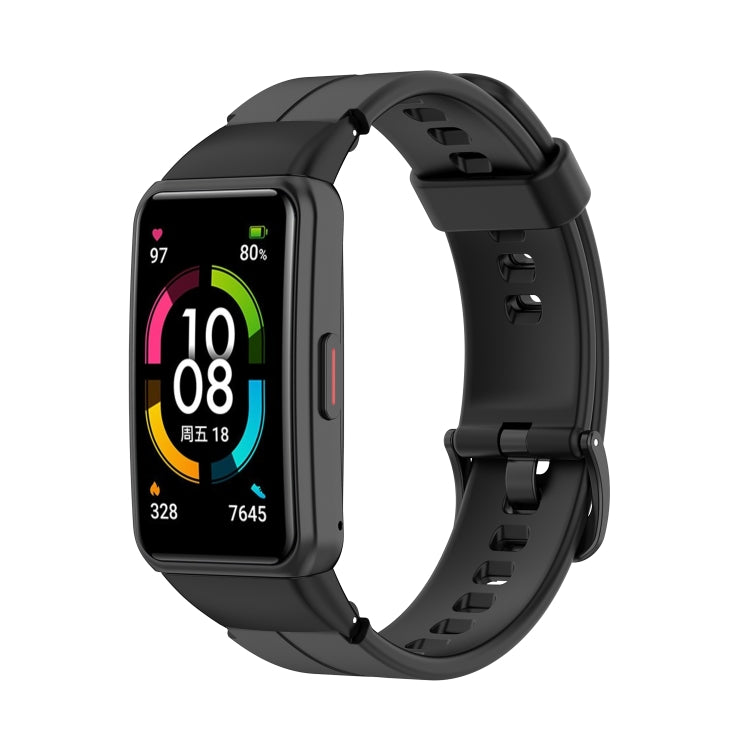 For Honor Band 7 Solid Color Silicone Watch Band